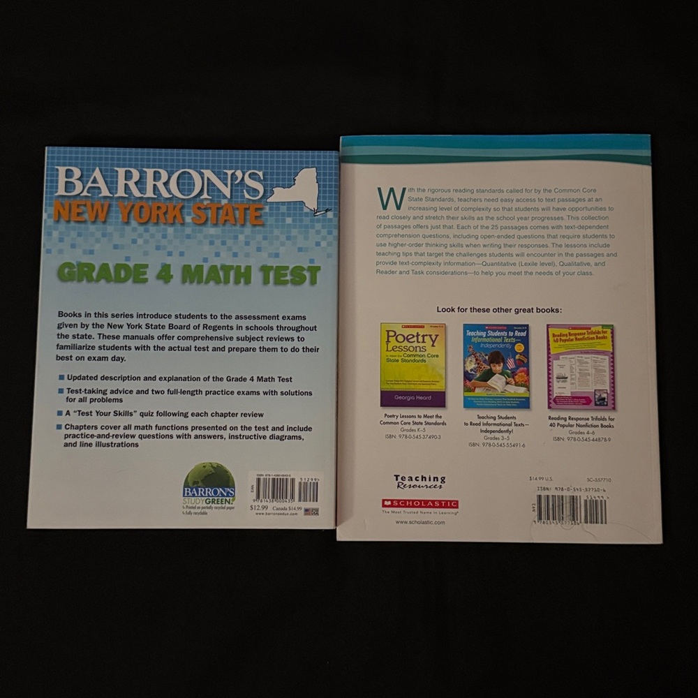 Grade 4 Math and Reading Test Prep Books - Picture 2 of 2